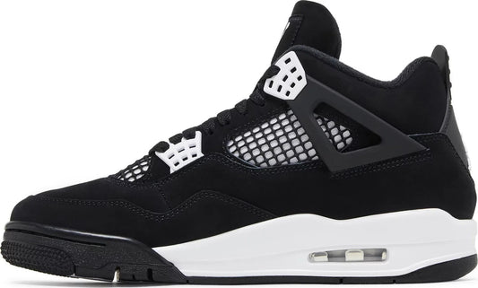 Air Jordan 4 Retro 'White Thunder' – Black/White Nubuck (FQ8138-001)